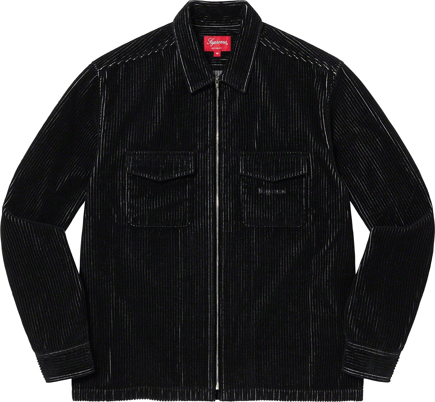 2-Tone Corduroy Zip Up Shirt view 4